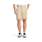 Izod Men's 9.5"micro Poly Classic Fit Golf Short, 32, Khaki