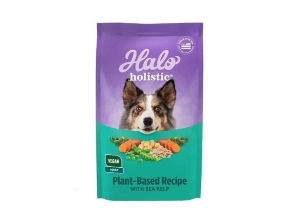 Halo Holistic Vegan Dog Food, Plant-based Recipe With Kelp, Dry