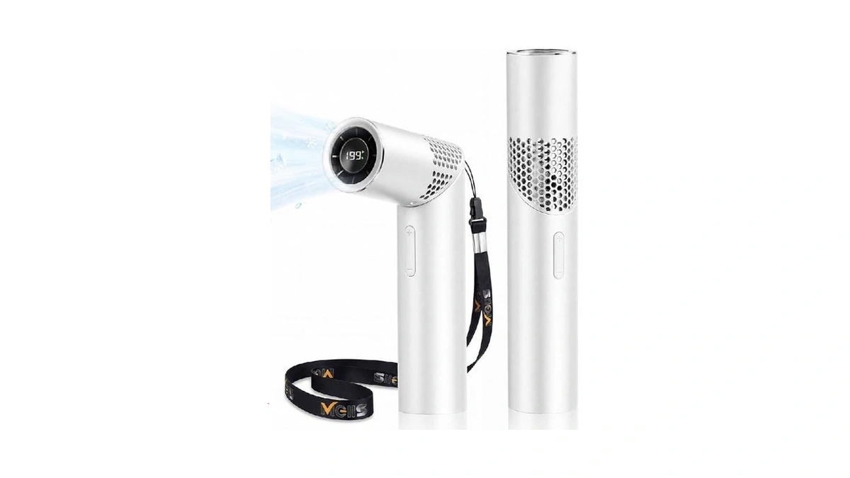 Meiis Portable Handheld Fan Rechargeable, 199-speed Adjustable Handheld & Neck