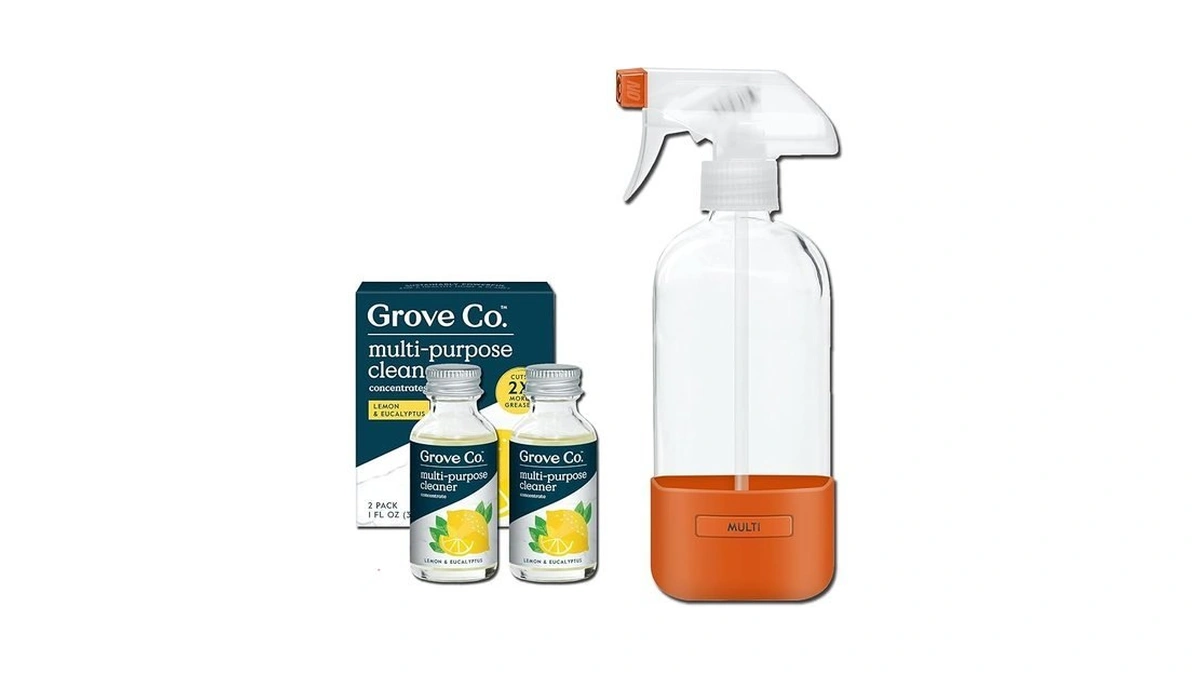 Grove Co. Multi Purpose Cleaner,refill Concentrate Glass Spray Bottle (16