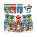 Perfqu 30 Pcs Merry Xmas Gift Bags - Christmas Drawstring
