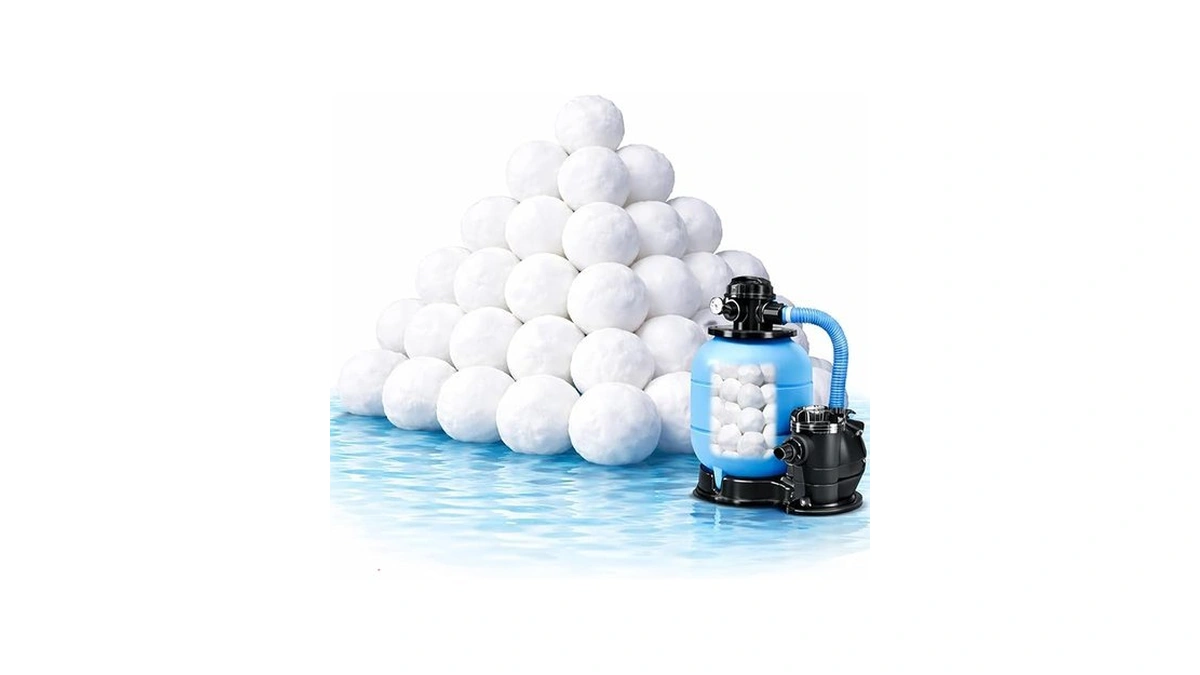 Fwxdbwyl 1.54 Lbs Pool Filter Balls For Sand Filter, Eco-friendly