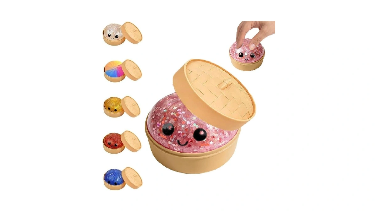 Glitter Dumpling Squishy, Dumpling Squishy Mystery Box, Colorful Dumplings Stress