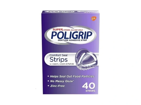 Super Poligrip Strips Size 40 Ct Poligrip Strong All Day