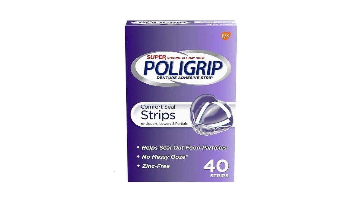 Super Poligrip Strips Size 40 Ct Poligrip Strong All Day