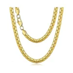 Jewlpire Gold Plated Chain For Men, 5mm Flat Link Chains