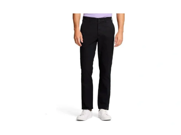 Izod Men's Saltwater Stretch Flat-front Chino Pants, Stone Strt, 36w