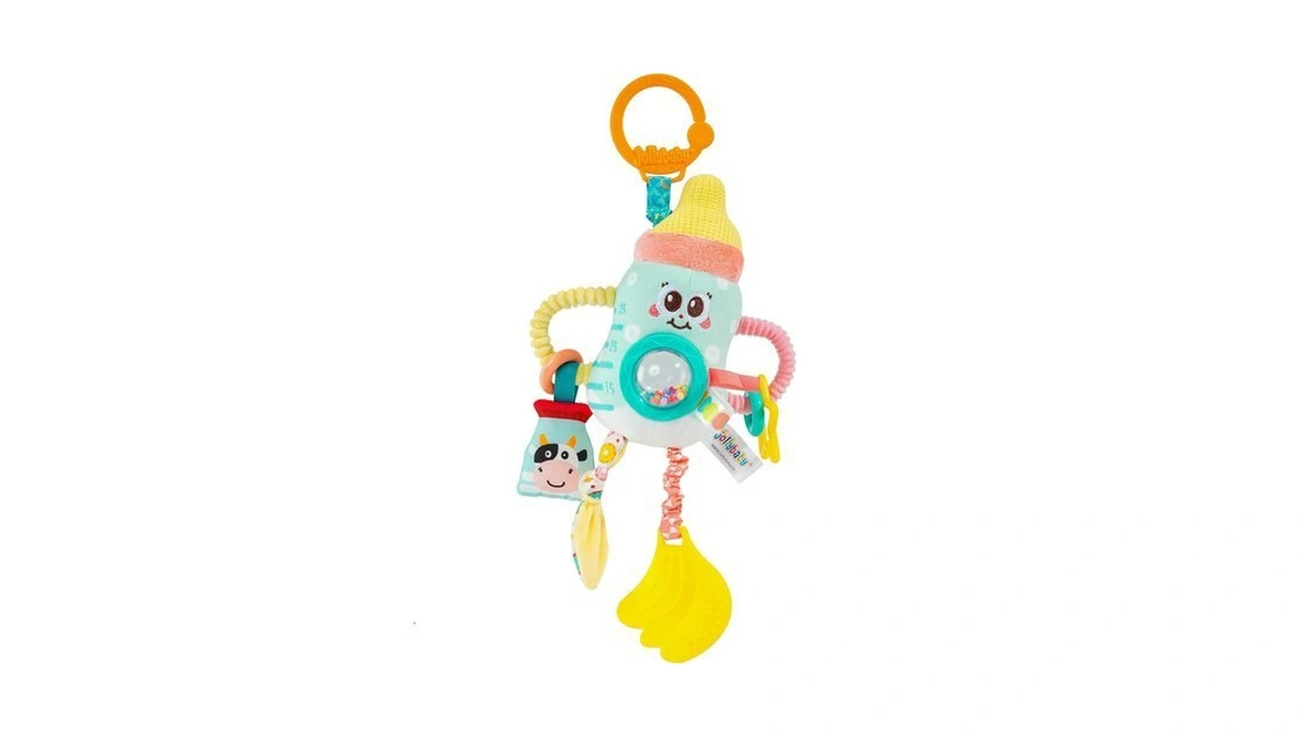 Jollybaby Baby Pull Vibration Toy - Tummy Time Sensory Hanging