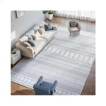 Auemtyn 5x7 Washable Area Rug, Boho Moroccan Low Pile Non-slip