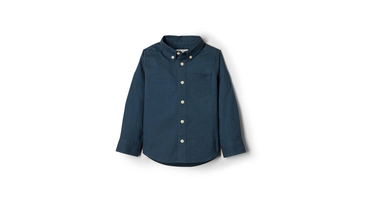 Amazon Essentials X Sofia Grainge Baby Boys' Stretch Oxford Collar