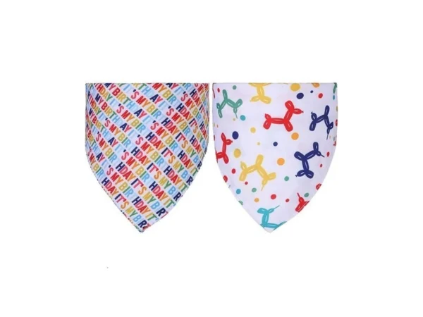 2-pack Dog Birthday Bandana Set - “it‘s My Birthday” &