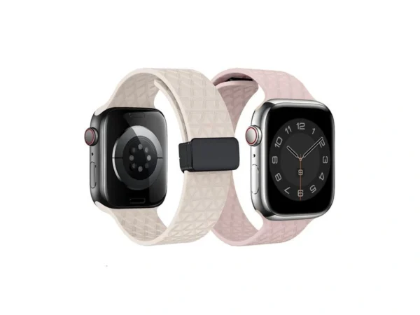 2 Packs D-buckle Sport Bands Compatible With Apple Watch Band