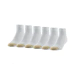 Goldtoe Men's Cotton Low Cut Sport Liner Socks, 6-pairs, White,
