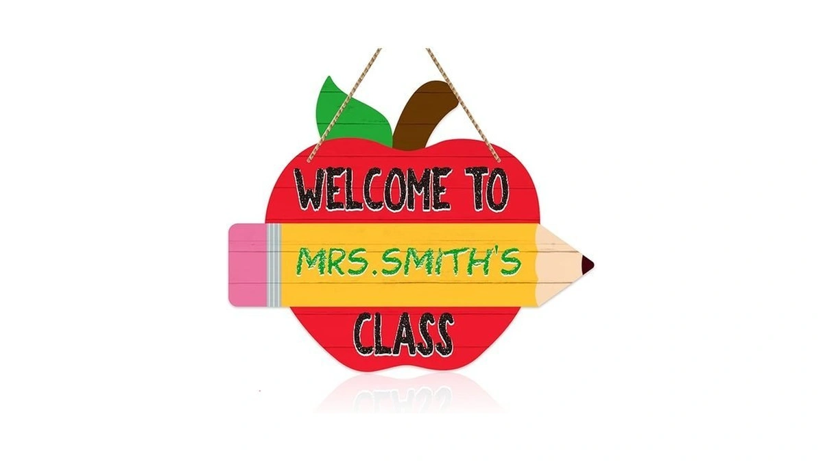 Waahome Teacher Door Sign For Classroom - 11"x14" Welcome To