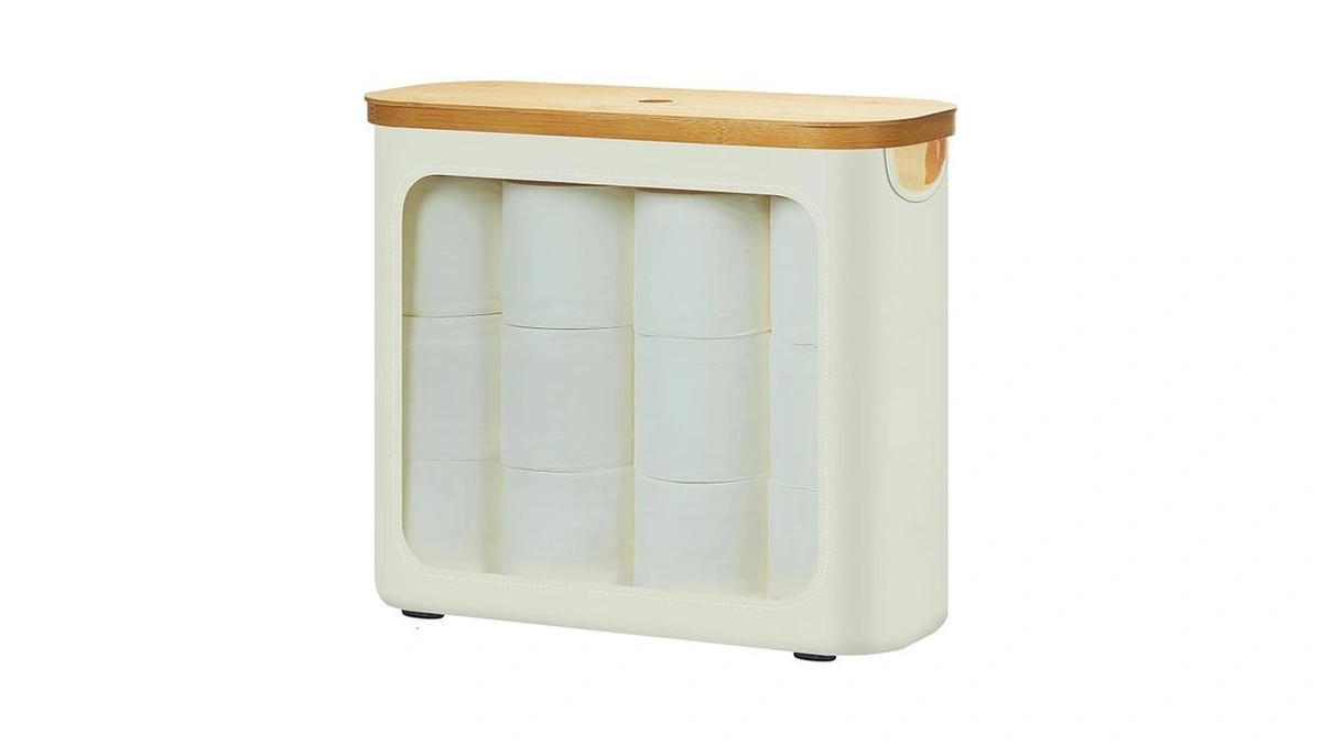 Rosos Toilet Paper Storage With Lid, Large Toilet Paper Holder