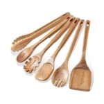 Rosos Wooden Cooking Utensils, 6 Pieces Natural Acacia Wooden Spoons