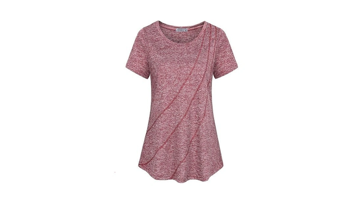 Moqivgi Athletic Tops For Women Summer Casual Short Sleeve Loose