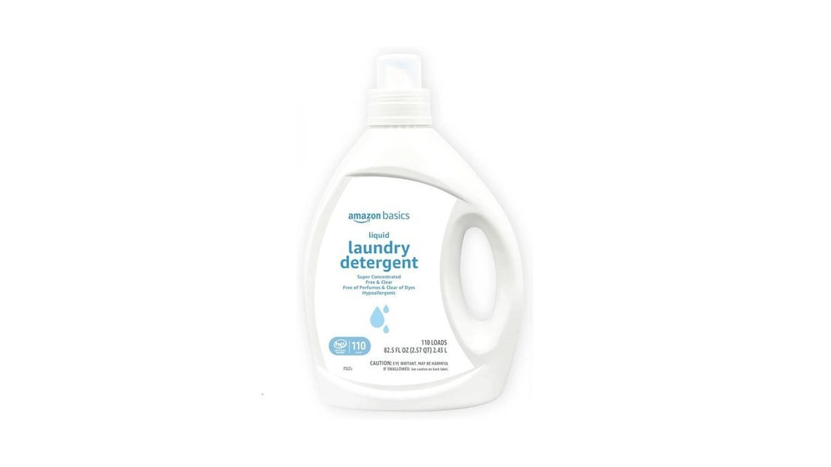 Amazon Basics Concentrated Liquid Laundry Detergent, Hypoallergenic, Free Of Perfumes