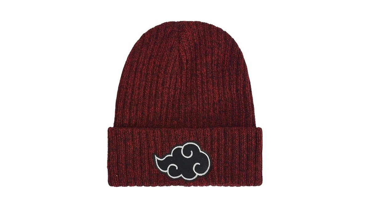 Naruto Beanie Hat, Akatsuki Cloud Winter Knit Cap With Cuff,