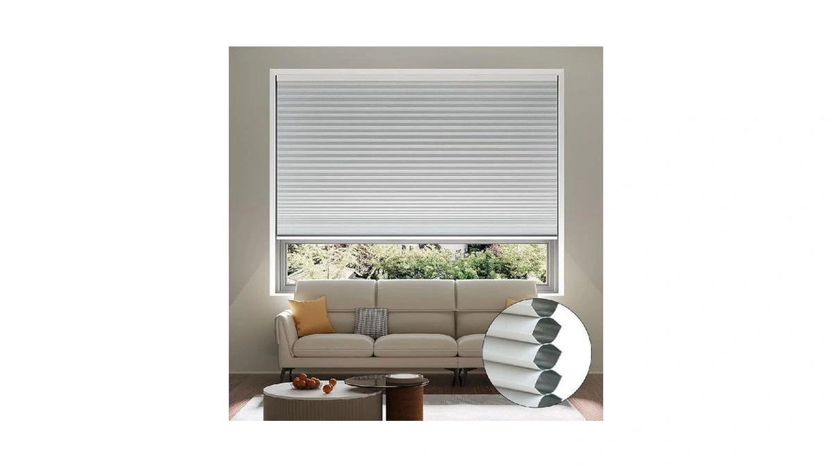 Uilvffo Cordless Cellular Shades Blackout Honeycomb Blinds For Indoor Windows,