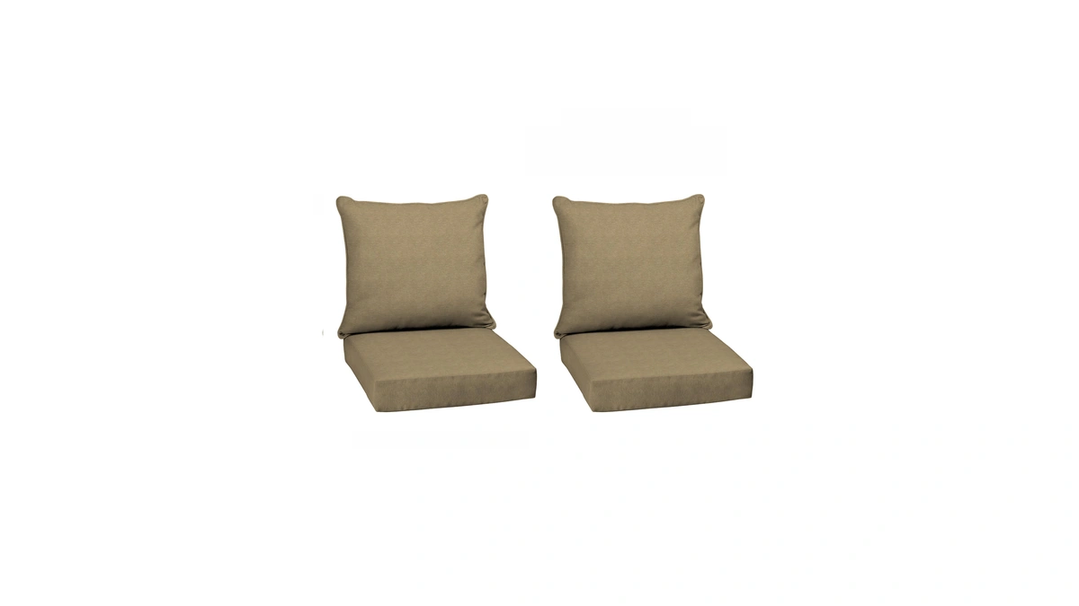 Arden Olefin Outdoor Deep Seat Cushion Set (2-pack), 24 In