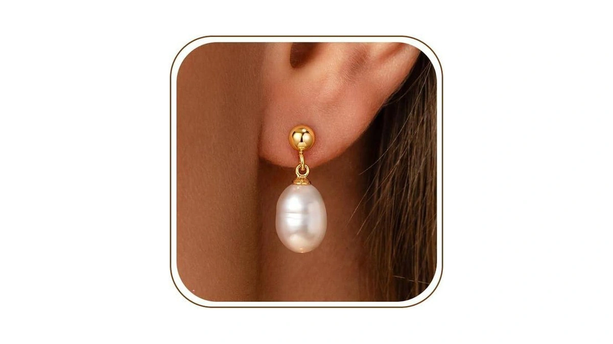 Ritach Pearl Earrings For Women - Pearls Drop Earrings Pearls
