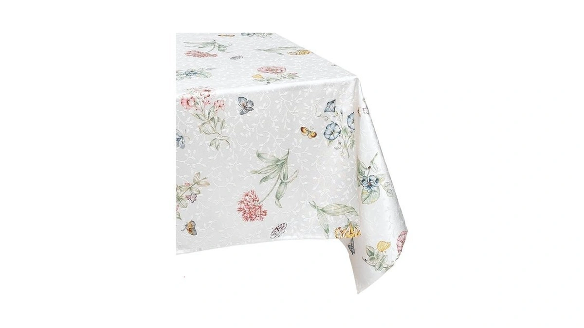 Lenox Butterfly Meadow 60’’x84’’’’ Rectangle Tablecloth - Machine Washable, Wrinkle-resistant,