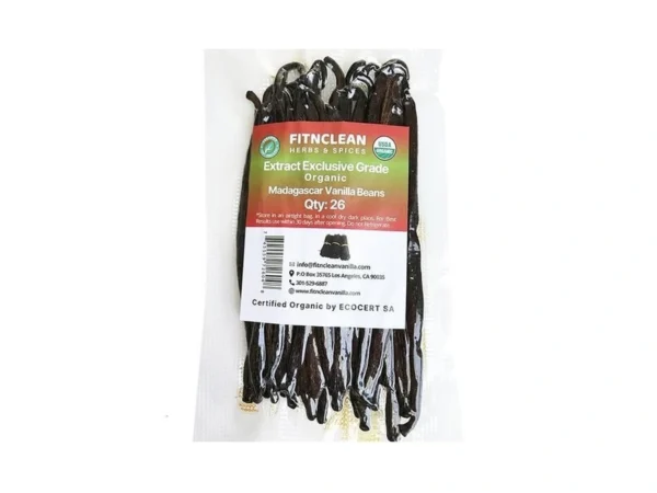 26 Organic Madagascar Vanilla Beans Extract Exclusive Grade B| 4.5"