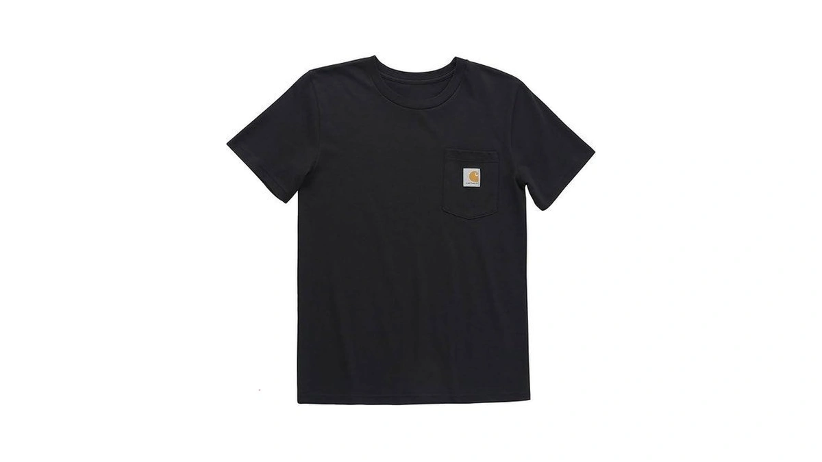Carhartt Kids' Short Sleeve Pocket T-shirt Tee Shirt, Black, M-10/12