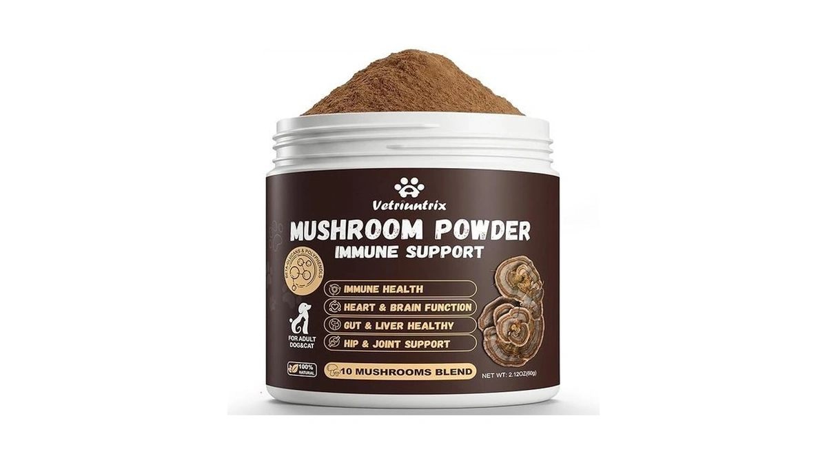 Vetriuntrix Turkey Tail Mushroom For Dogs, Organic 10 Mushroom Blend
