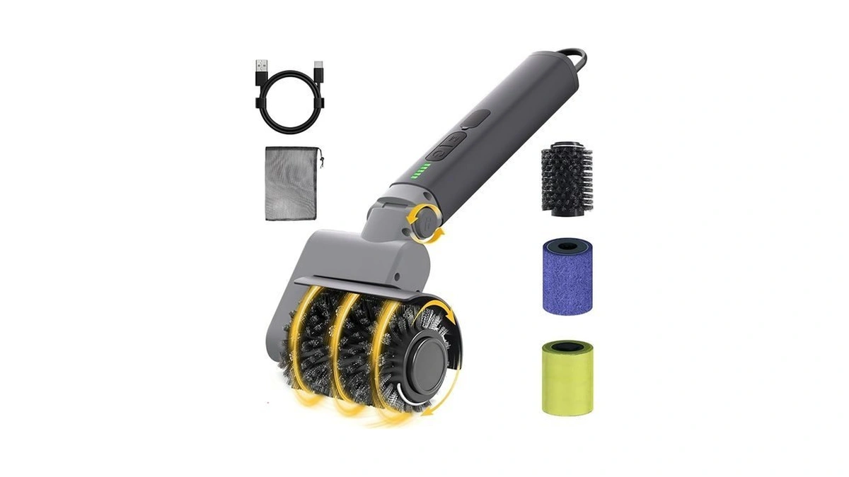 Samek Electric Grill Brush,cordless Electric Bbq Grill Cleaner With 3