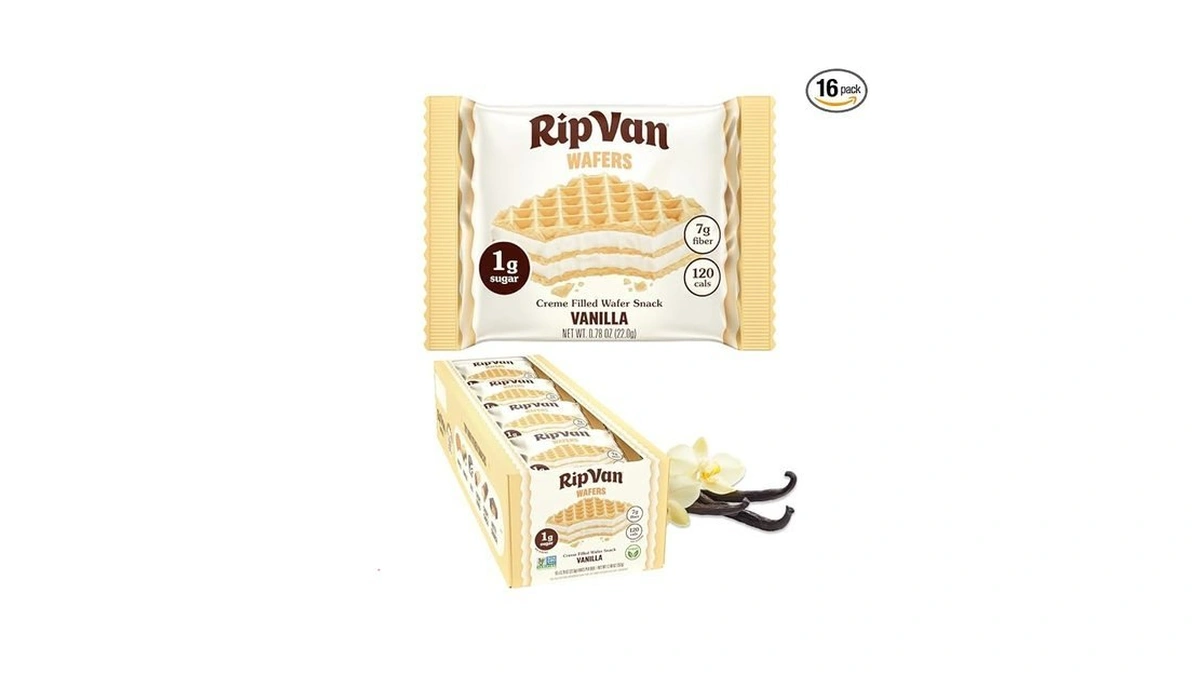 Rip Van Vanilla Keto Wafer Cookies, Healthy Vegan Snack, Non