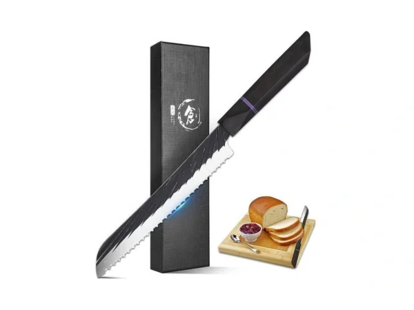 Rococo Sharp Serrated Bread Knife - Bread Cutter Slicer Knife