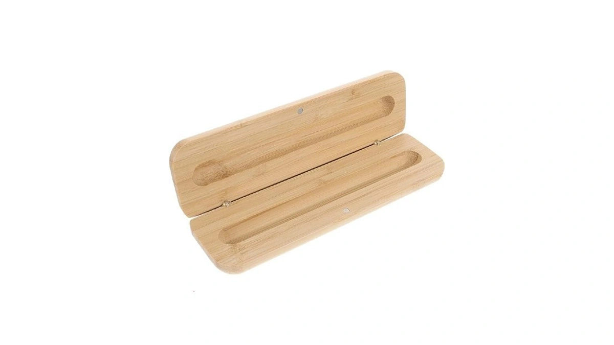 Ciieeo Wooden Single Pen Case For Desk Storage - Rectangular