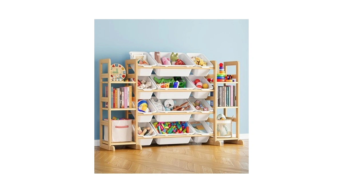 Spaceaid Toy Storage Organizer With 6 Shelves And 12 Bins,