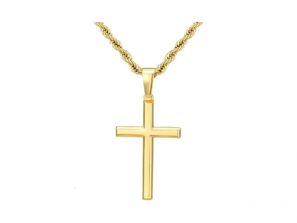 Sweetv 18k Gold Over 925 Sterling Silver Cross Necklace For