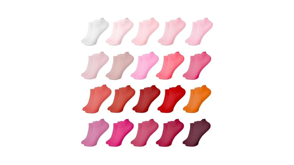 Chicpop 20 Pairs Ankle Socks For Women,pink Athletic Socks Bulk,size
