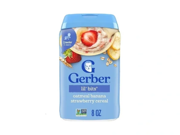 Gerber Stage 3 Baby Food, Oatmeal Banana Strawberry Cereal, Whole