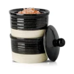Hasense Ceramic Salt Cellar, 9 Oz Salt And Pepper Bowls