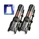 Skyfire Rechargeable Flashlights With Ignition Lens: 2 Pack High Lumens