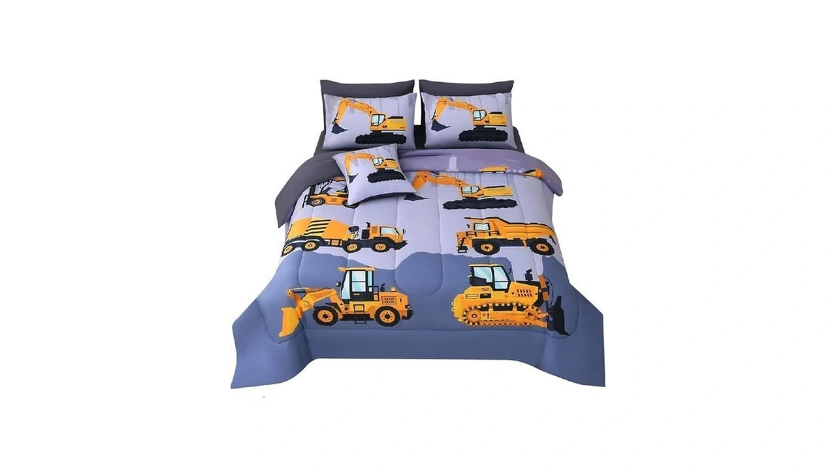 Jqinhome Construction Queen Bedding Sets For Boys Kids,8 Piece Bed