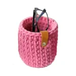 Clcbdeyit Crochet Glasses Storage Tube Standing Eyeglass Holder Eye Glasses