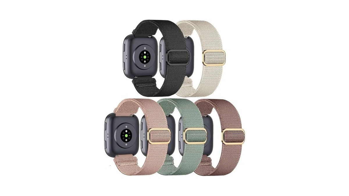 Hqzon 5 Pack Elastic Nylon Watch Band Compatible With Amazfit