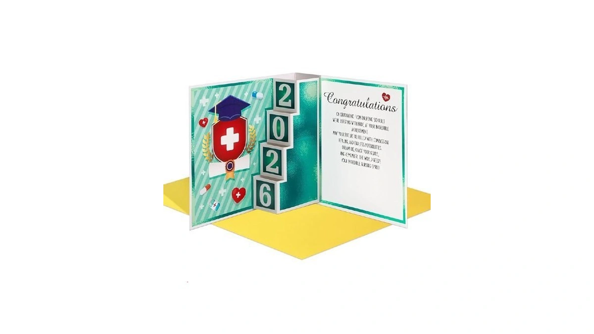 Flyab Nurse Graduation Card With Envelope- 2026 Nurse Thank You