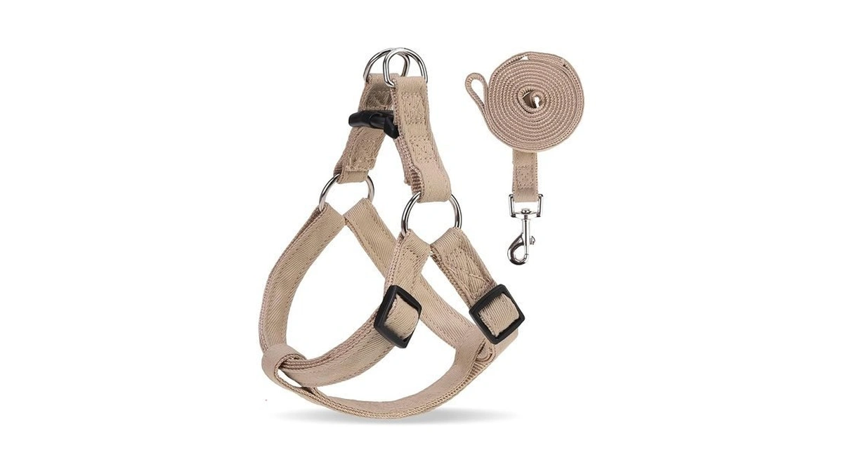Bingpet Denim Step-in Dog Harness,no Pull Escape-proof Dog Harness And