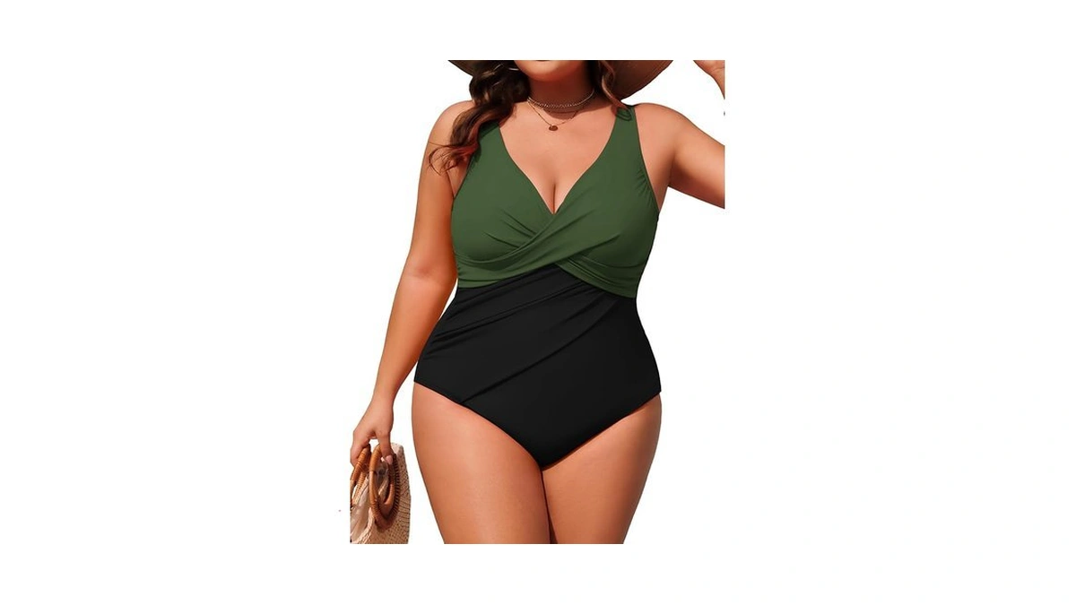 Hanna Nikole Womens Plus Size One Piece Swimsuit, Tummy Control