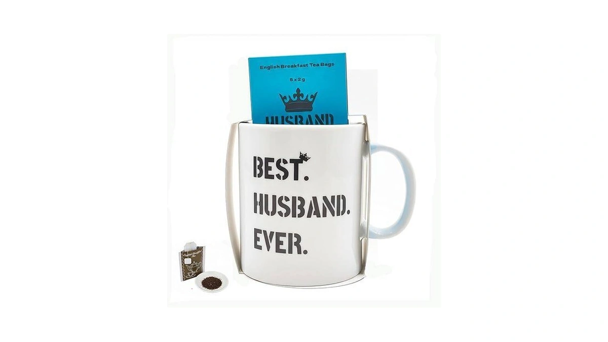 Hjocmle Best Husband Ever Mug Gift Set With English Breakfast