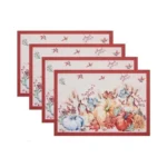 Elrene Home Fashions Botanical Harvest Pumpkin Engineered Placemats, Set Of
