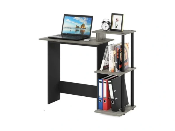 Furinno Efficient Desk, 28.6" Wide Gaming Desk With 3 Open