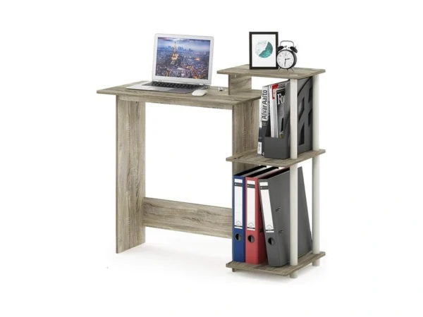 Furinno Efficient Desk, 28.6" Wide Gaming Desk With 3 Open